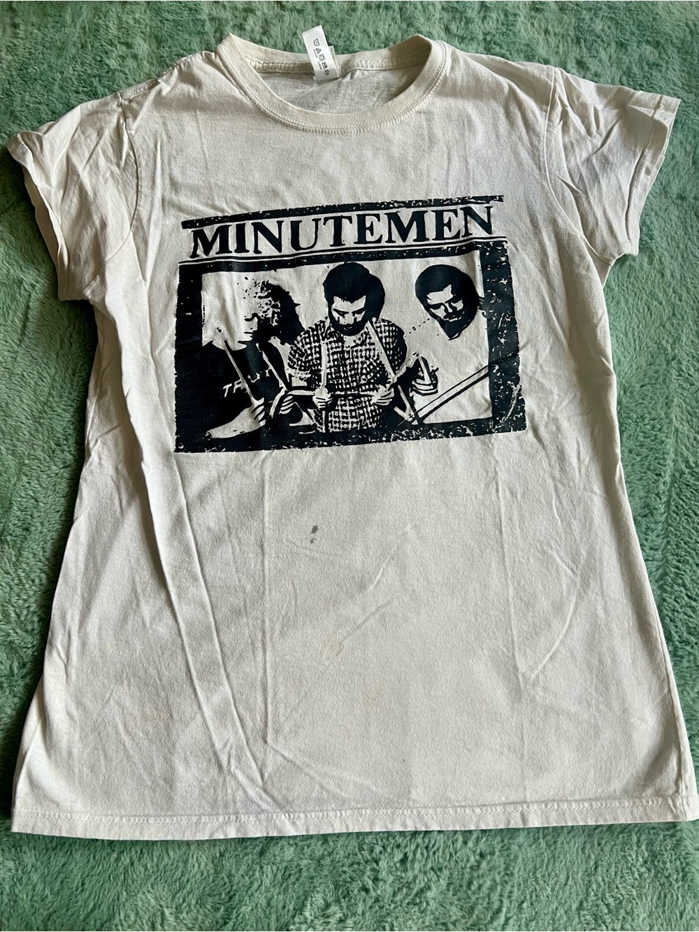 Vintage MINUTEMEN Graphic Crewneck Band T-Shirt - White/Black - Women's Medium